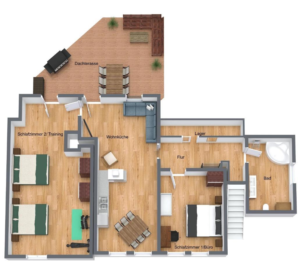 Tucan - Rooftop Terrace With View, Bbq, Ps4+Stream Marburg Exterior photo